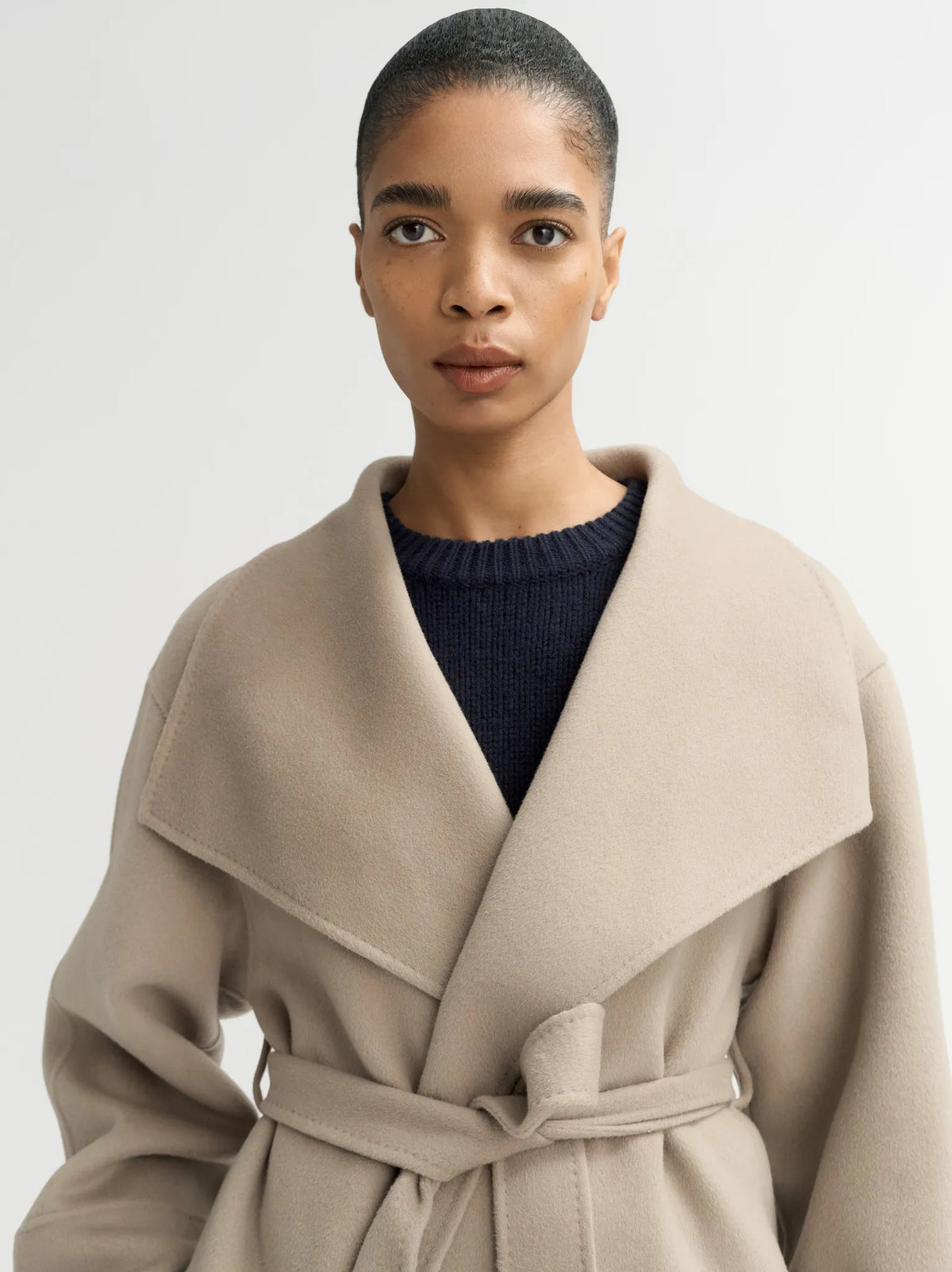 Coat Long in Dark Sand