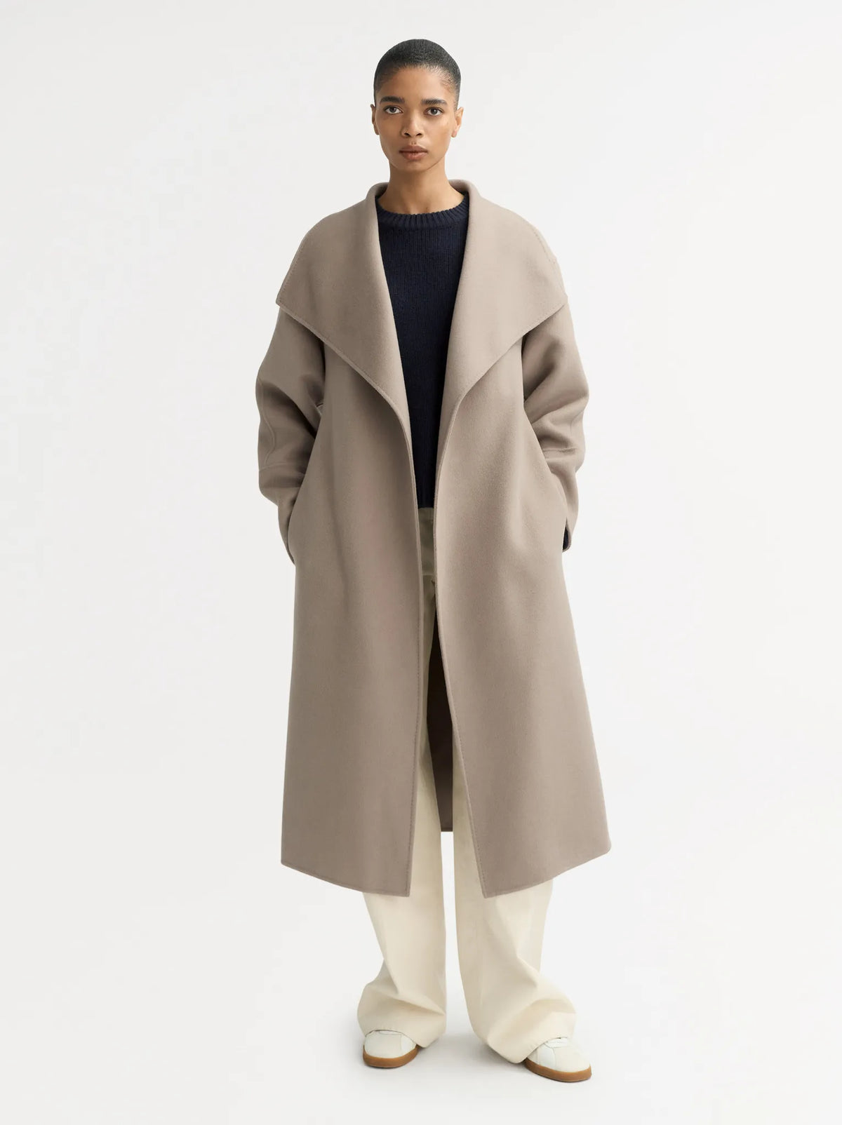 Coat Long in Dark Sand