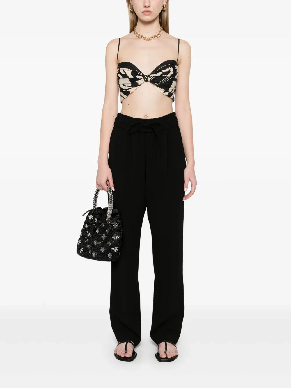 Honey in Black trousers
