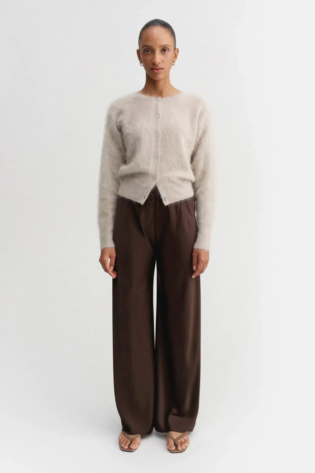 Cardigan Coco Brushed in Taupe