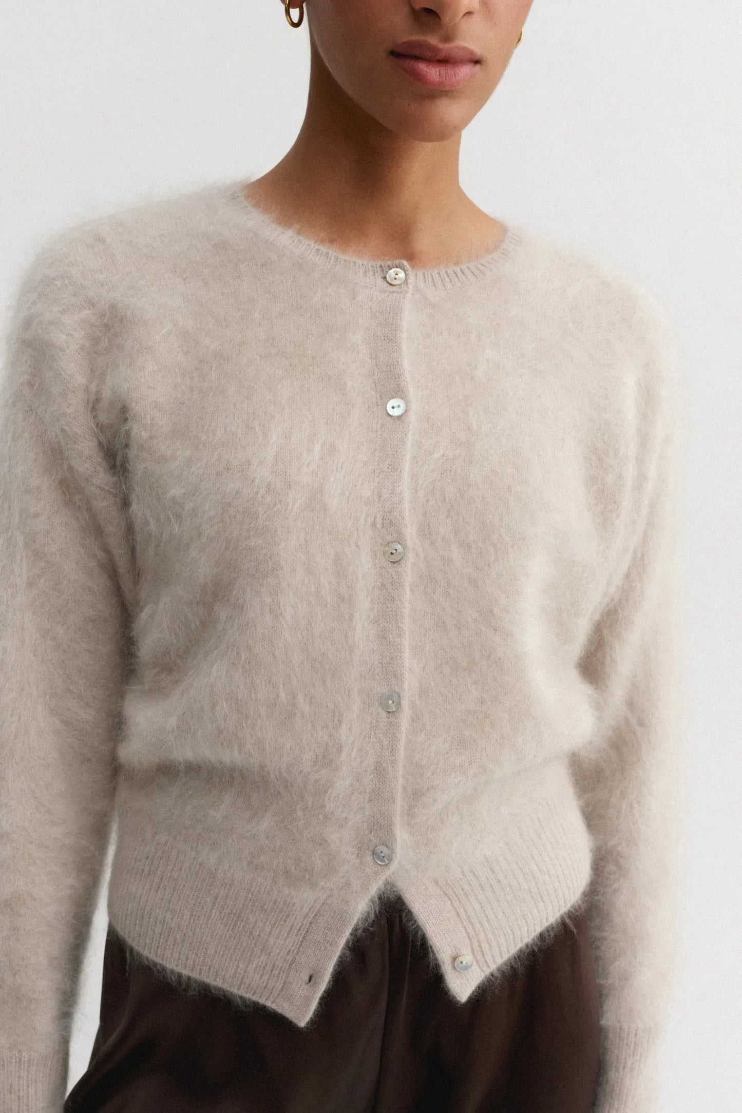 Cardigan Coco Brushed in Taupe