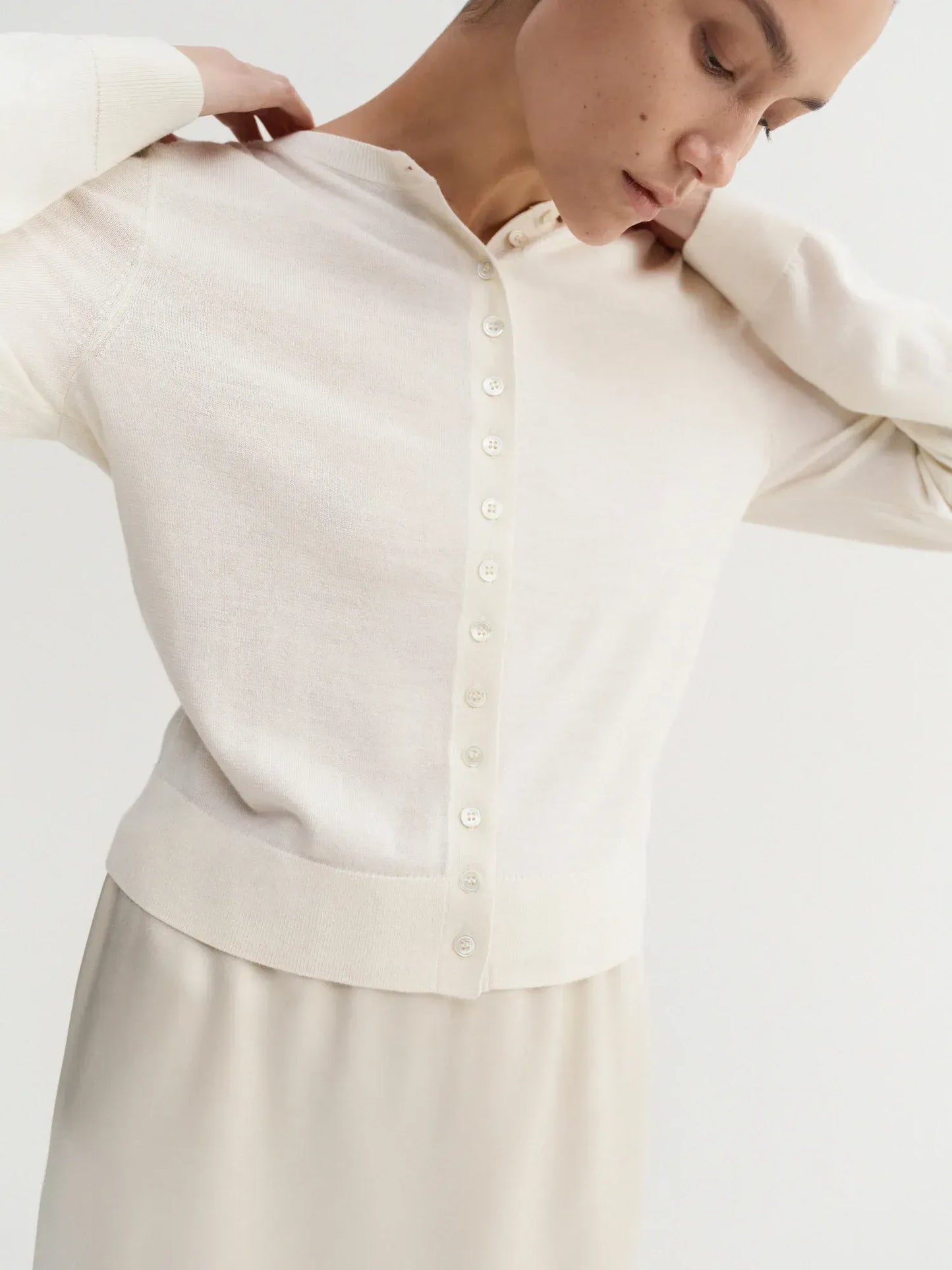 Cardigan Hayla in Cream White