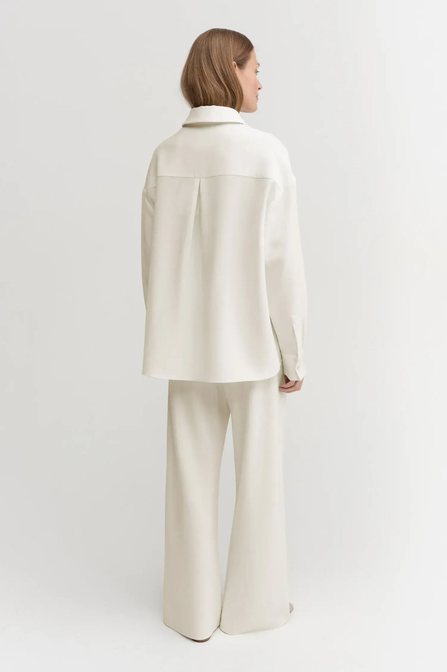 Shirt Finn Crepe in Cream White