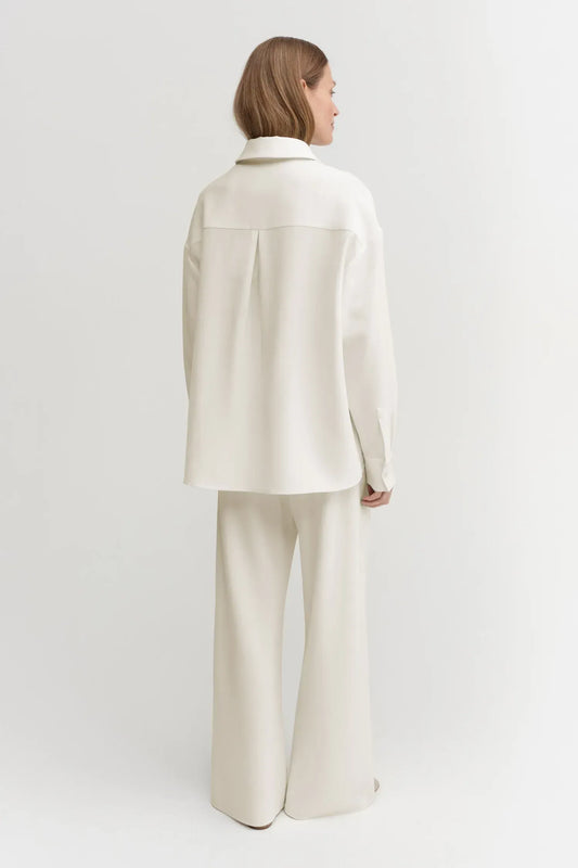 Shirt Finn Crepe in Cream White