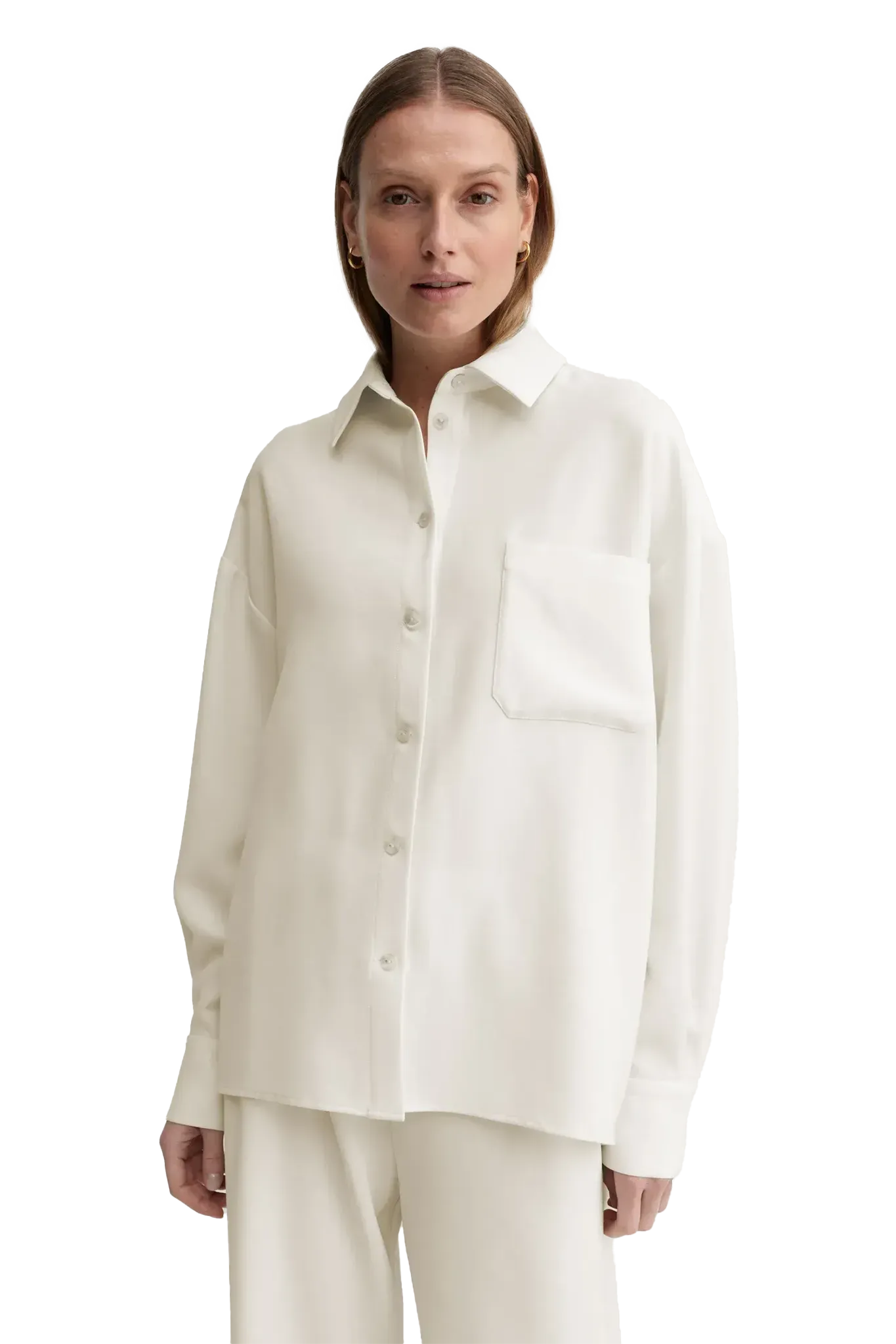 Shirt Finn Crepe in Cream White