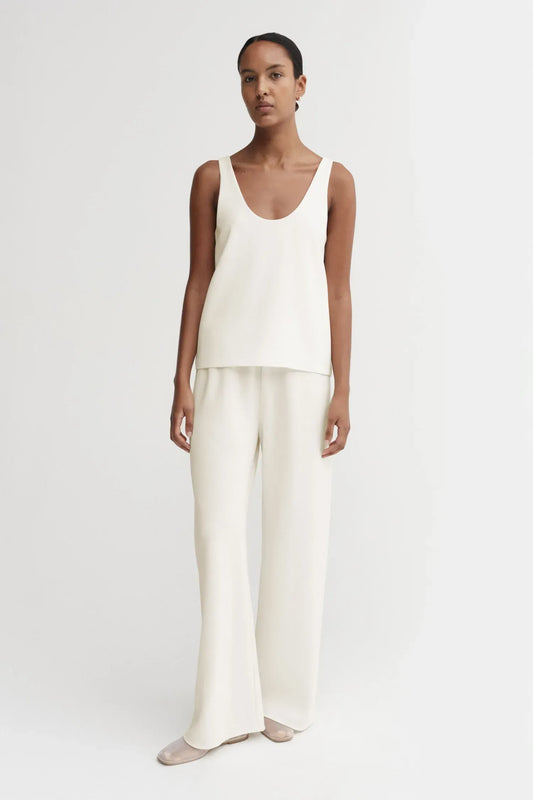 Top Romy Crepe in Cream White