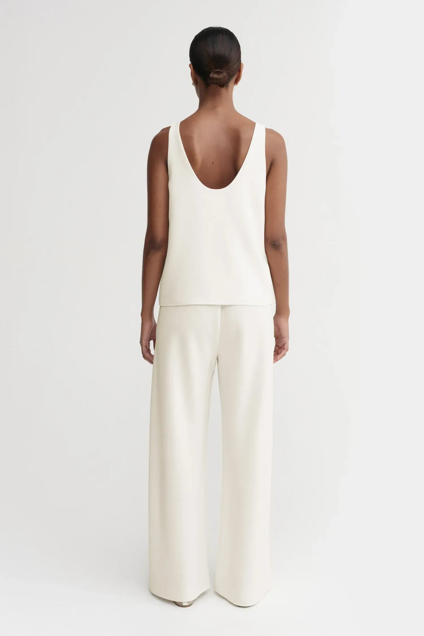 Top Romy Crepe in Cream White