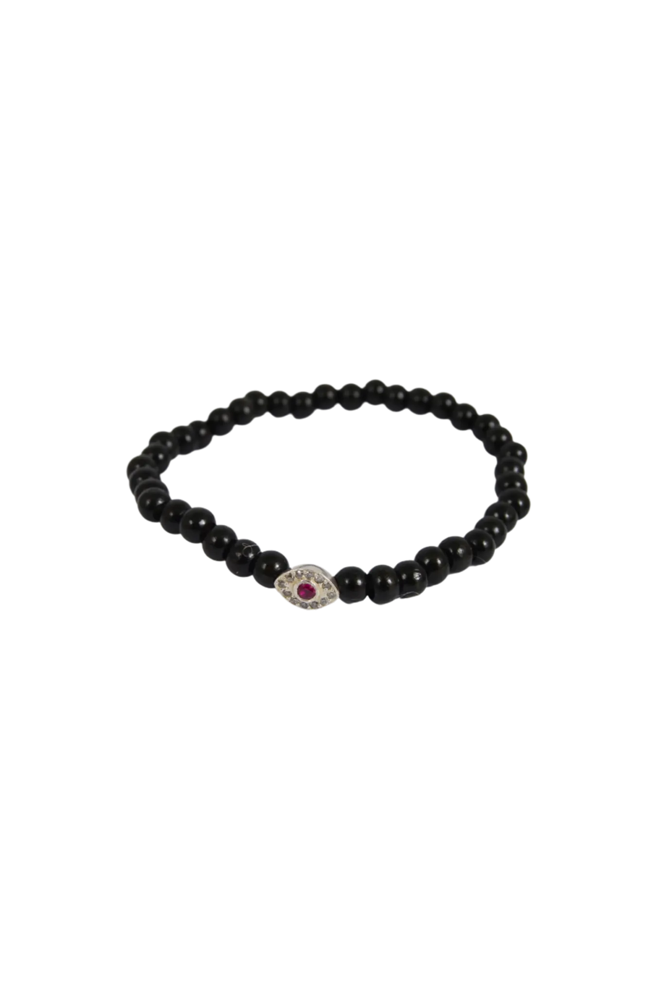 Beaded Bracelet  Eye in Black