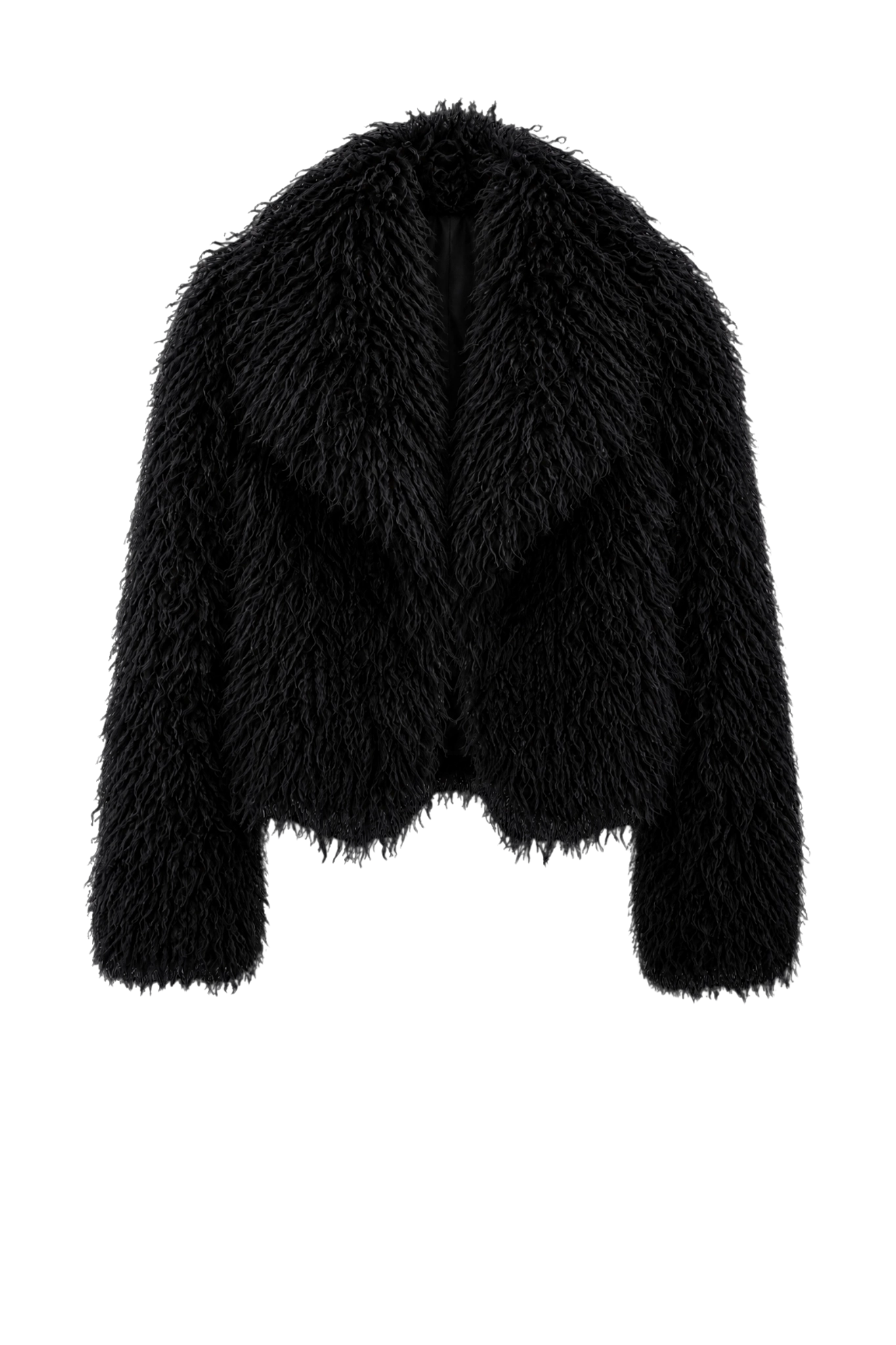 Jacke Faux Fur in Black