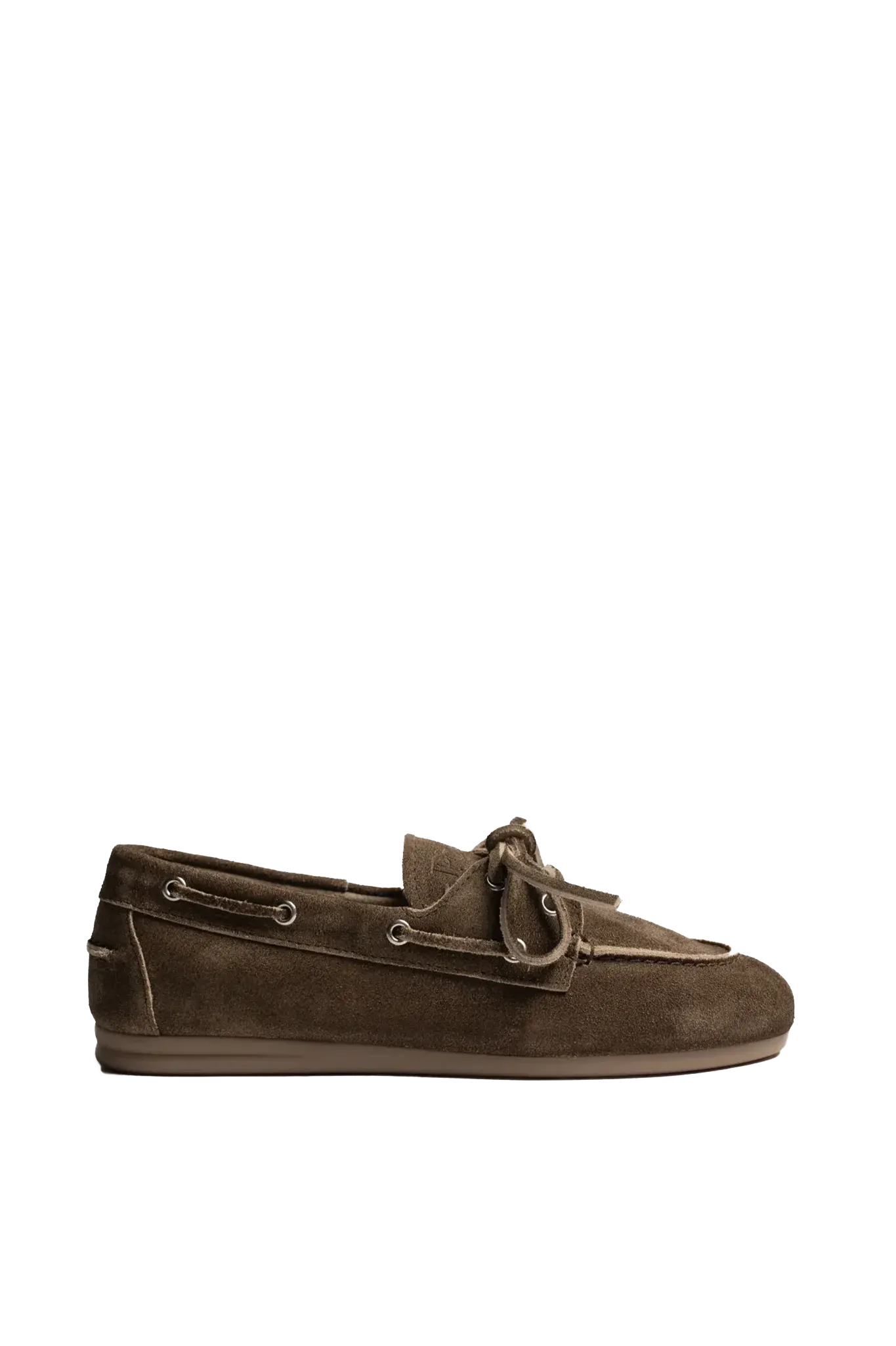 Boat Loafer Suede in Dark Brown