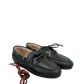 Boat Loafer Perforated Leather in Black