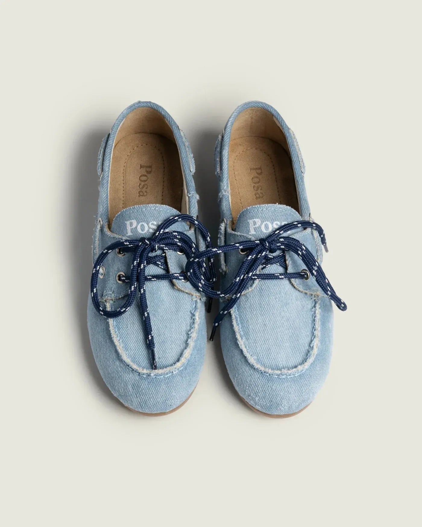 Boat Loafer Brushed Denim in Light Blue