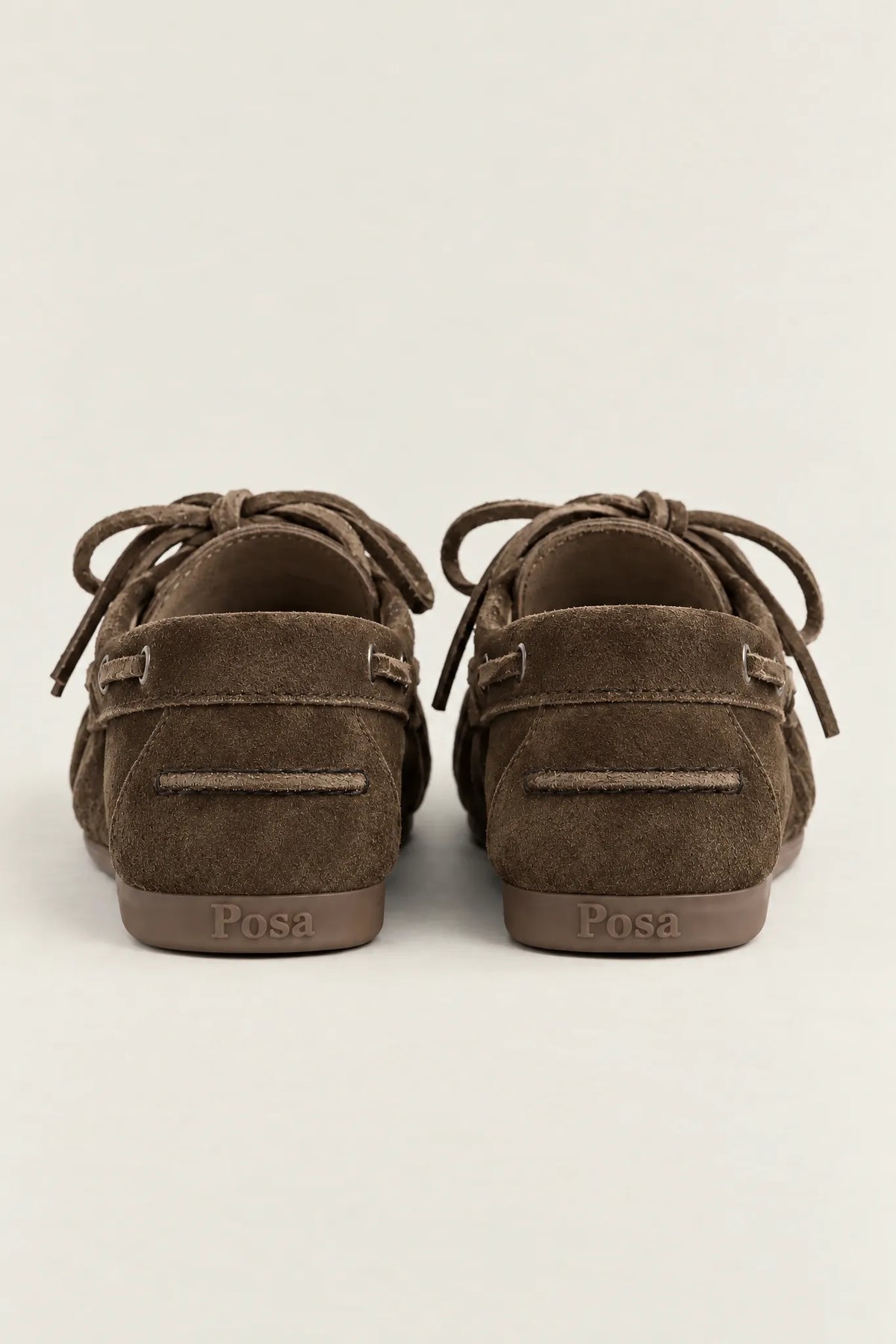 Boat Loafer Wrinkle Brushed Suede in Dark Brown