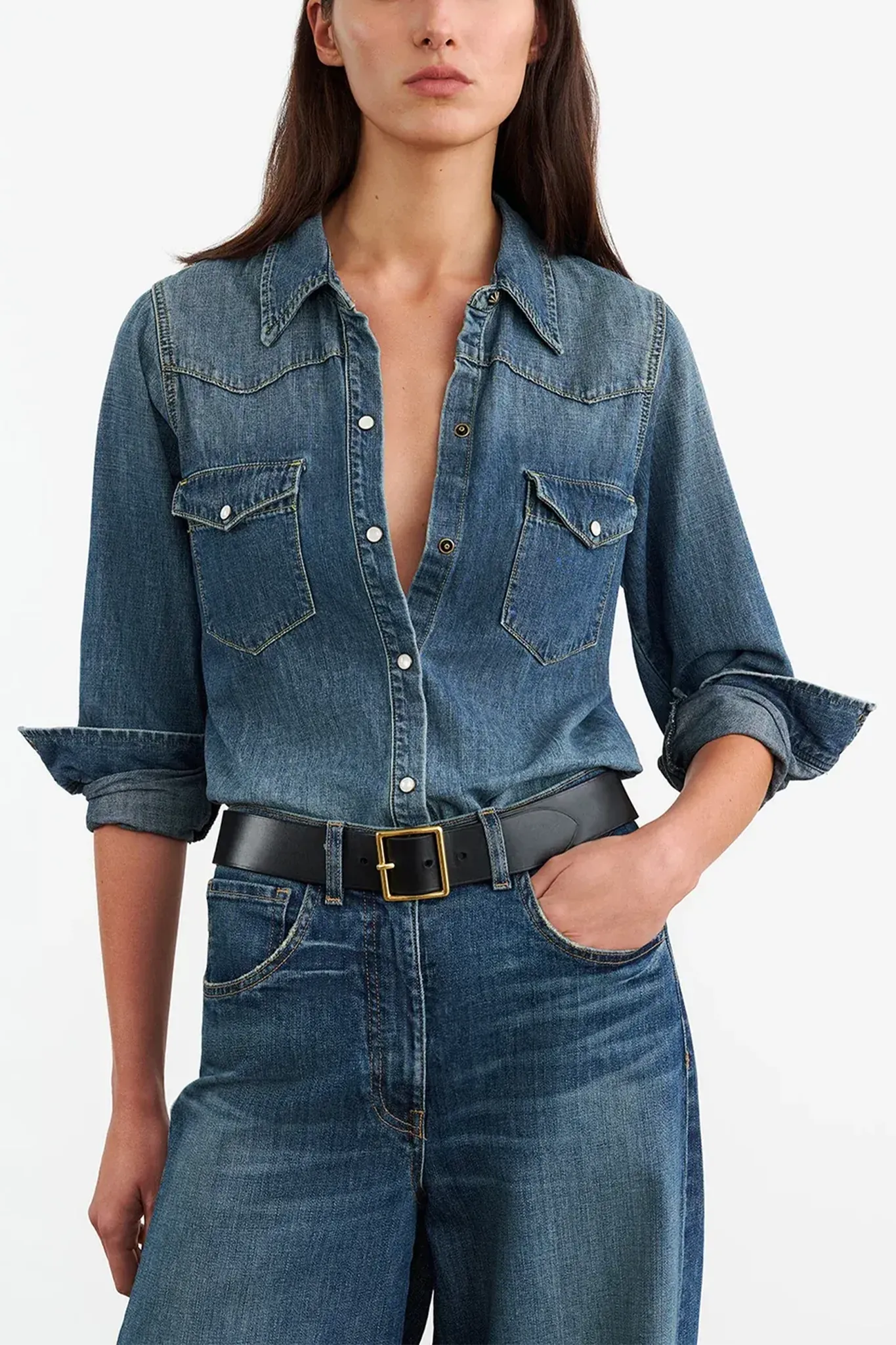 Denim Shirt Travis in Classic Wash
