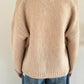 Cardigan V-Neck Ballon Sleeve in Mid Natural