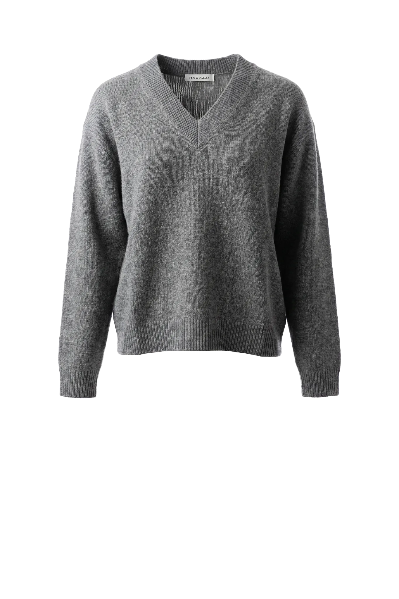 Cashmere Pullover V-Neck in Dark Grey