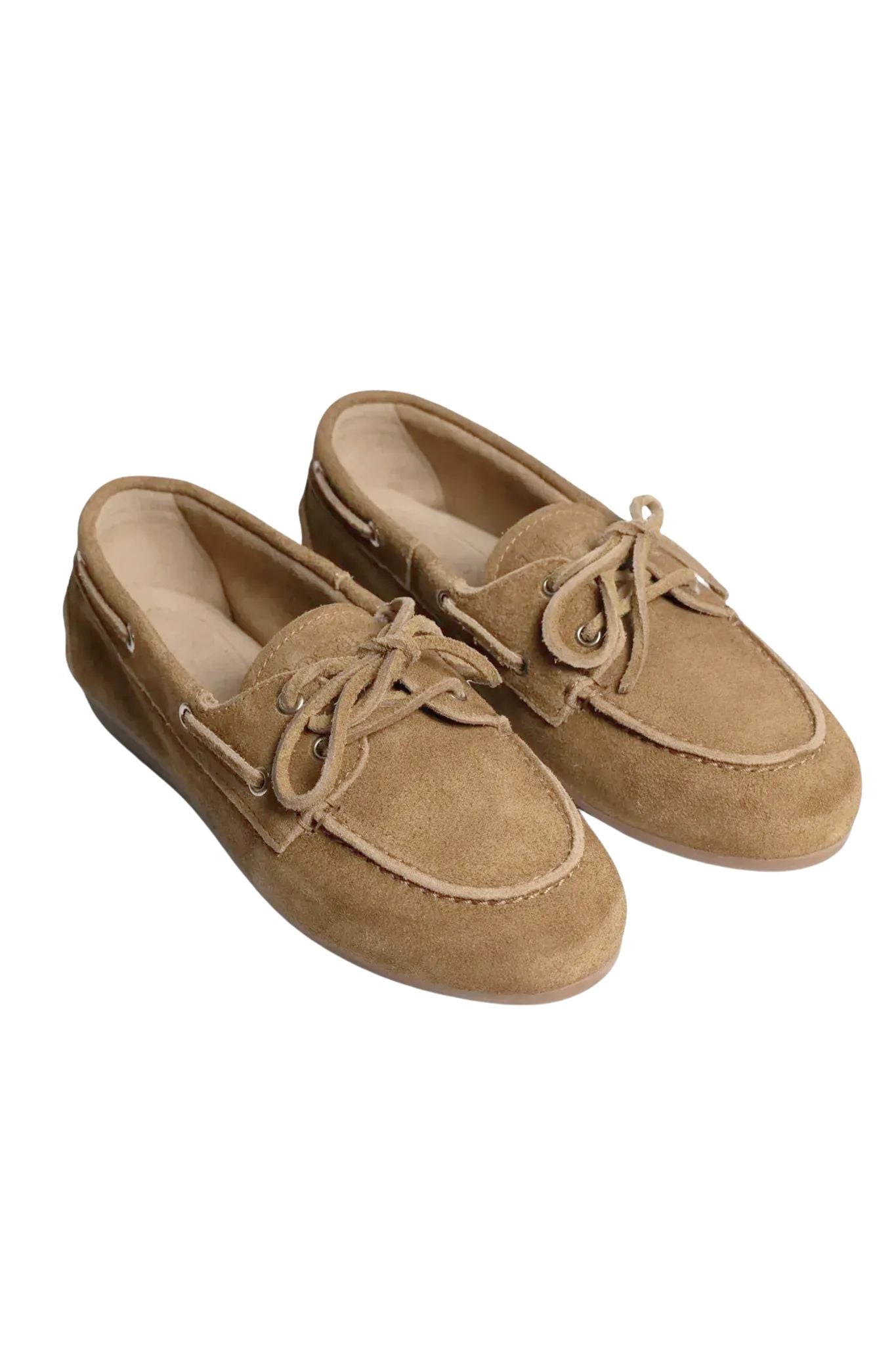 Boat Loafer Brushed Suede in Desert Tan