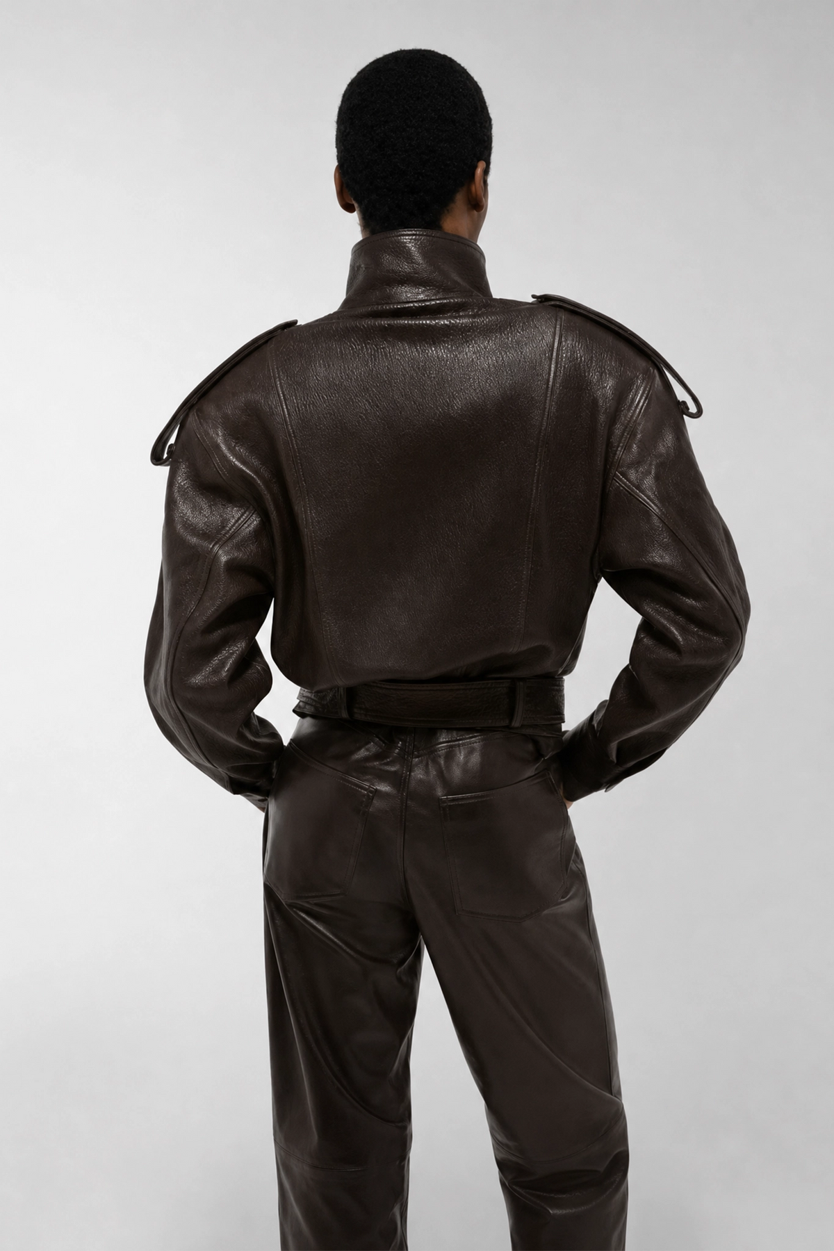 Lederjacke Serpa in Bitter Chocolate