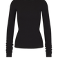 Longsleeve Fitted Top in Black