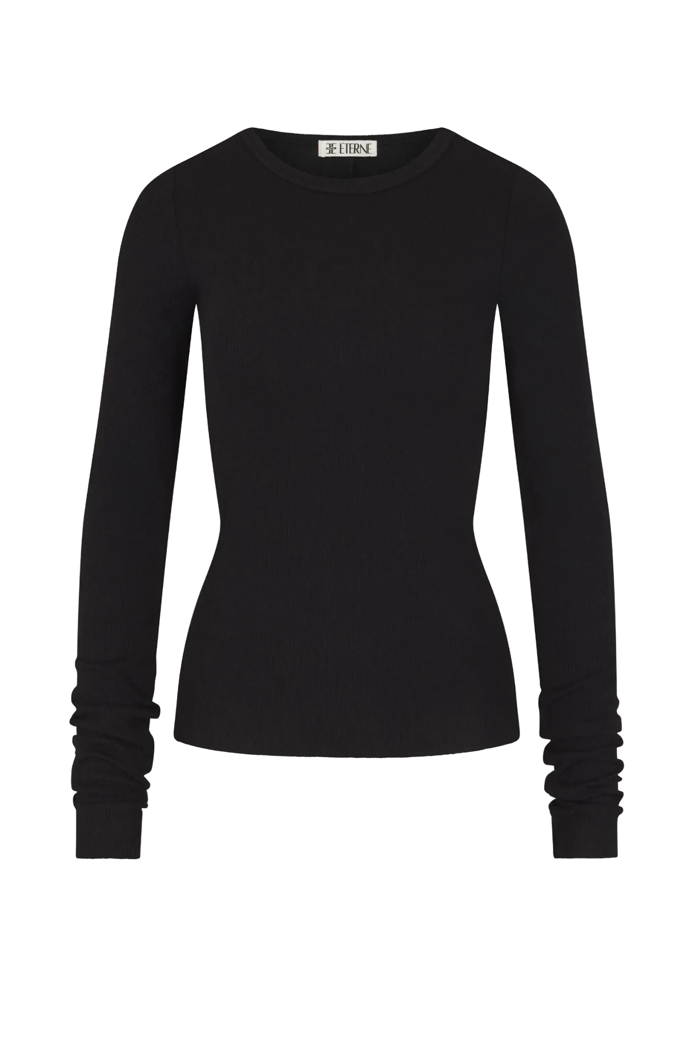Longsleeve Fitted Top in Black