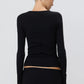 Longsleeve Fitted Top in Black
