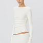 Longsleeve Fitted Top in Cream