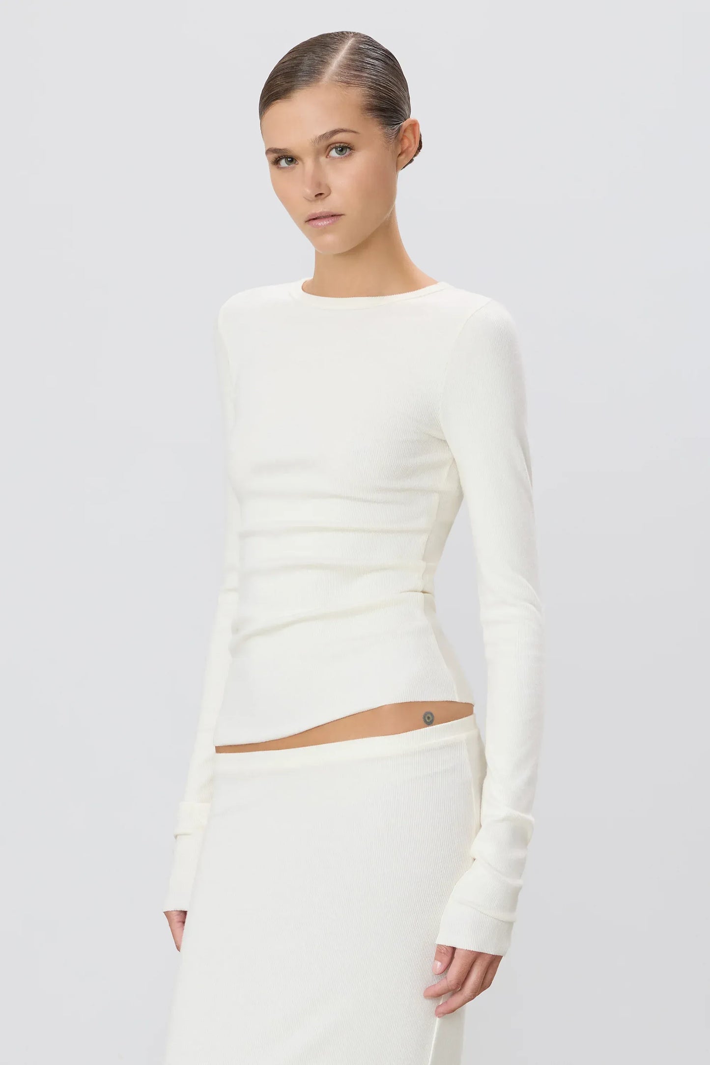 Longsleeve Fitted Top in Cream
