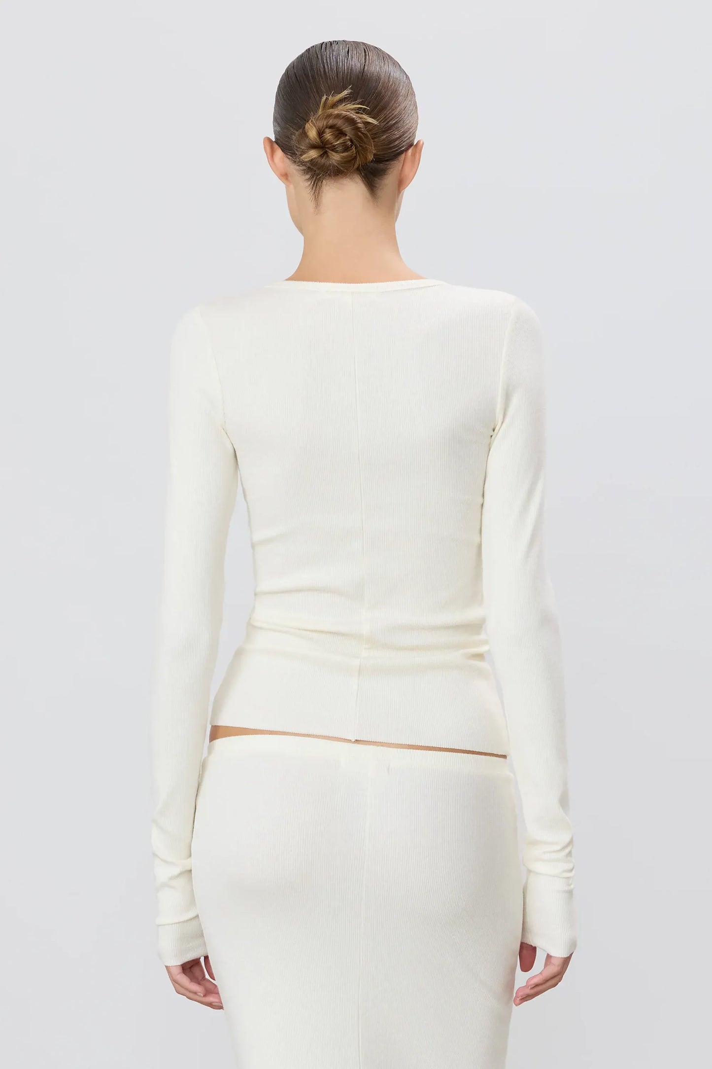 Longsleeve Fitted Top in Cream