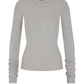 Longsleeve Fitted Top in Heather Grey