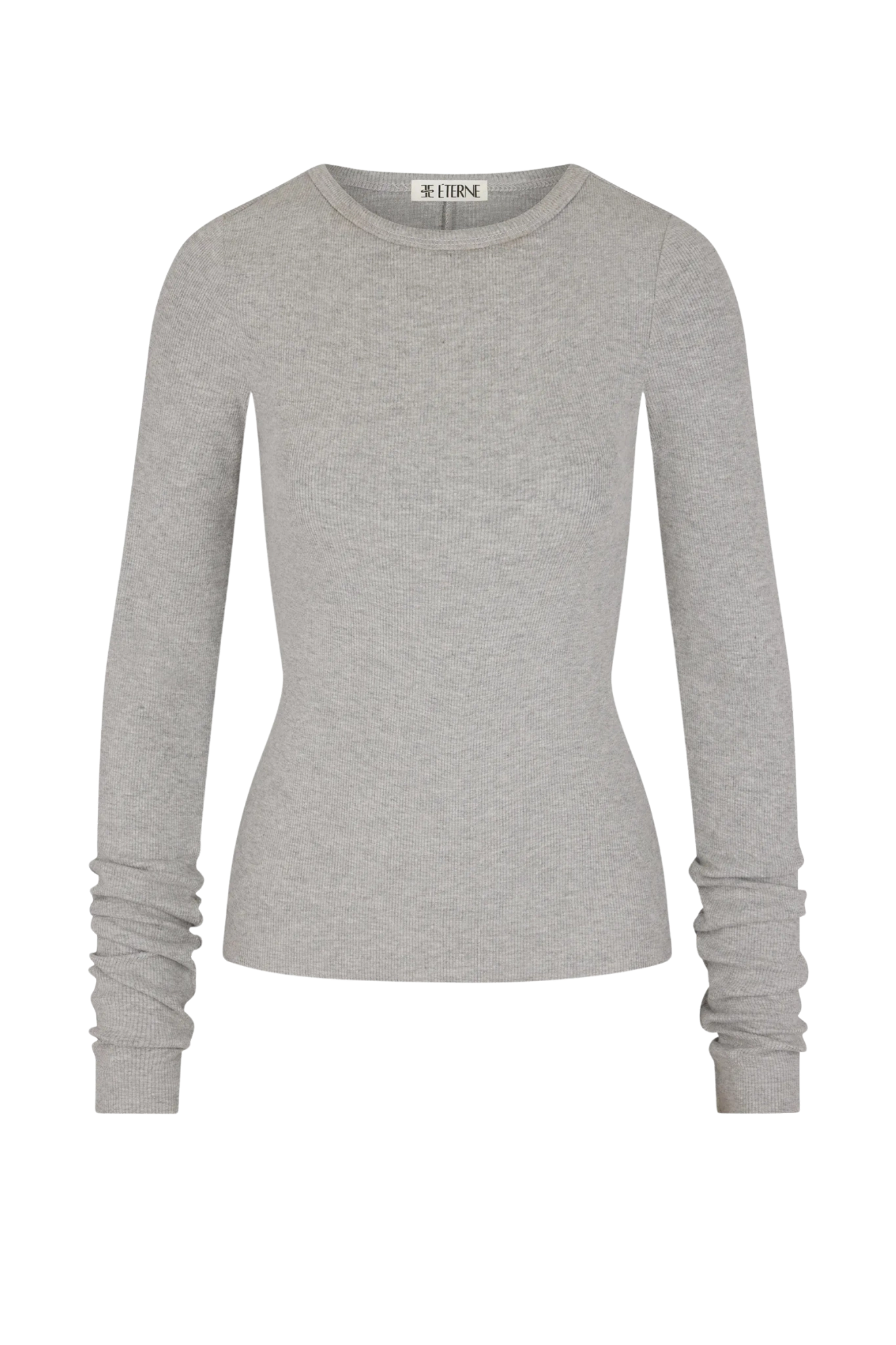 Longsleeve Fitted Top in Heather Grey