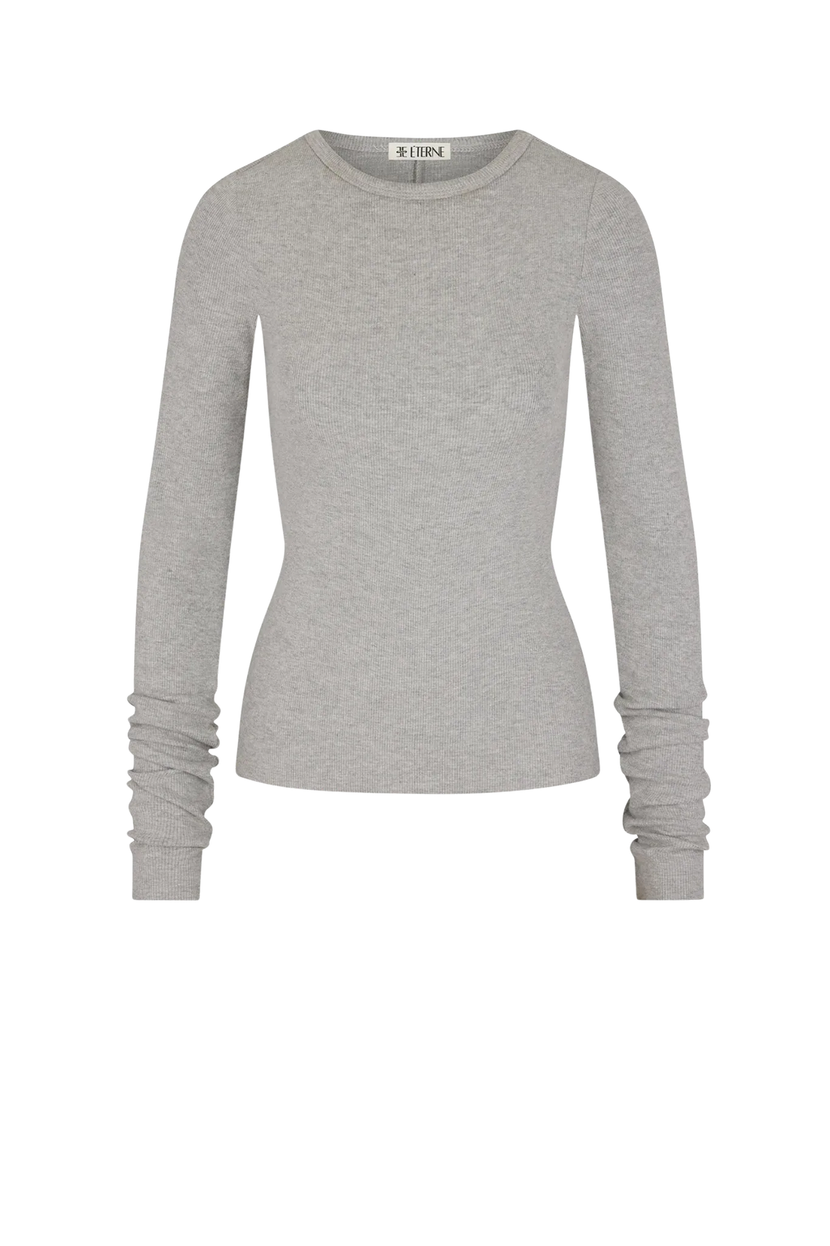 Longsleeve Fitted Top in Heather Grey