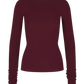 Longsleeve Fitted Top in Oxblood