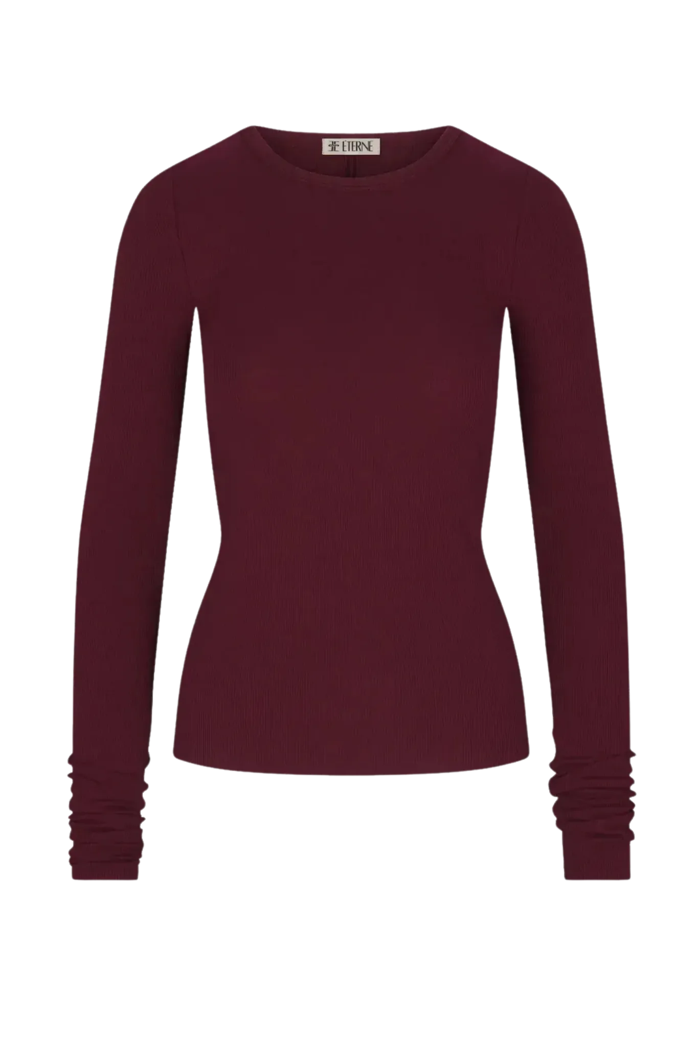 Longsleeve Fitted Top in Oxblood