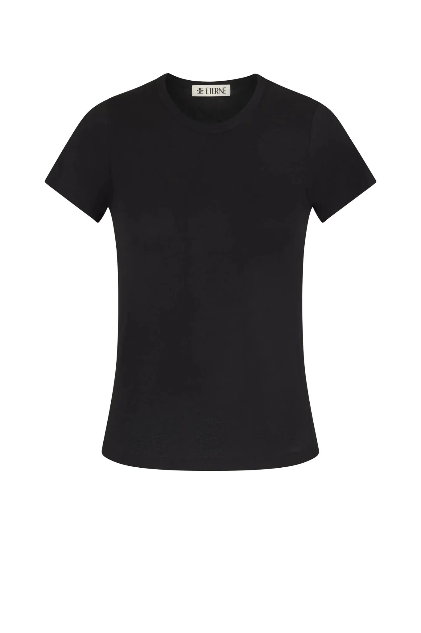 Shirt Fitted Crewneck Short Sleeve in Black