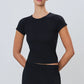 Shirt Fitted Crewneck Short Sleeve in Black