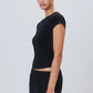 Shirt Fitted Crewneck Short Sleeve in Black