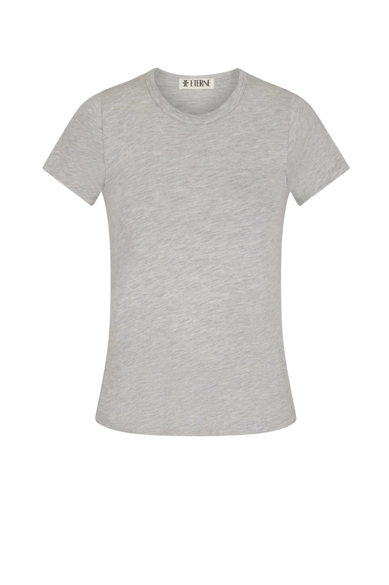 Shirt Fitted Crewneck Short Sleeve in Heather Grey