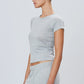 Shirt Fitted Crewneck Short Sleeve in Heather Grey