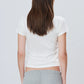 Shirt Fitted Crewneck Short Sleeve in Ivory