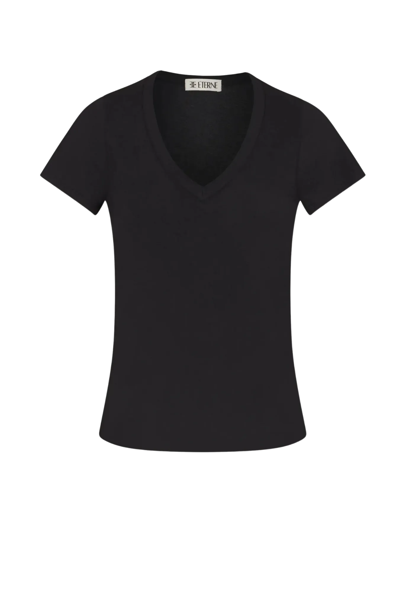 Shirt V-Neck in Black