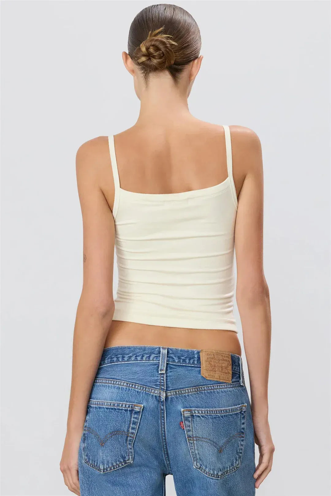 Top 90's Tank in Cream