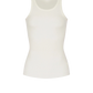 Top High Neck Fitted Tank in Cream