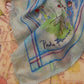 Oversized scarf Florence Map in blue