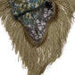 Oversize scarf minimal in brown