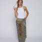 Oversize scarf minimal in brown