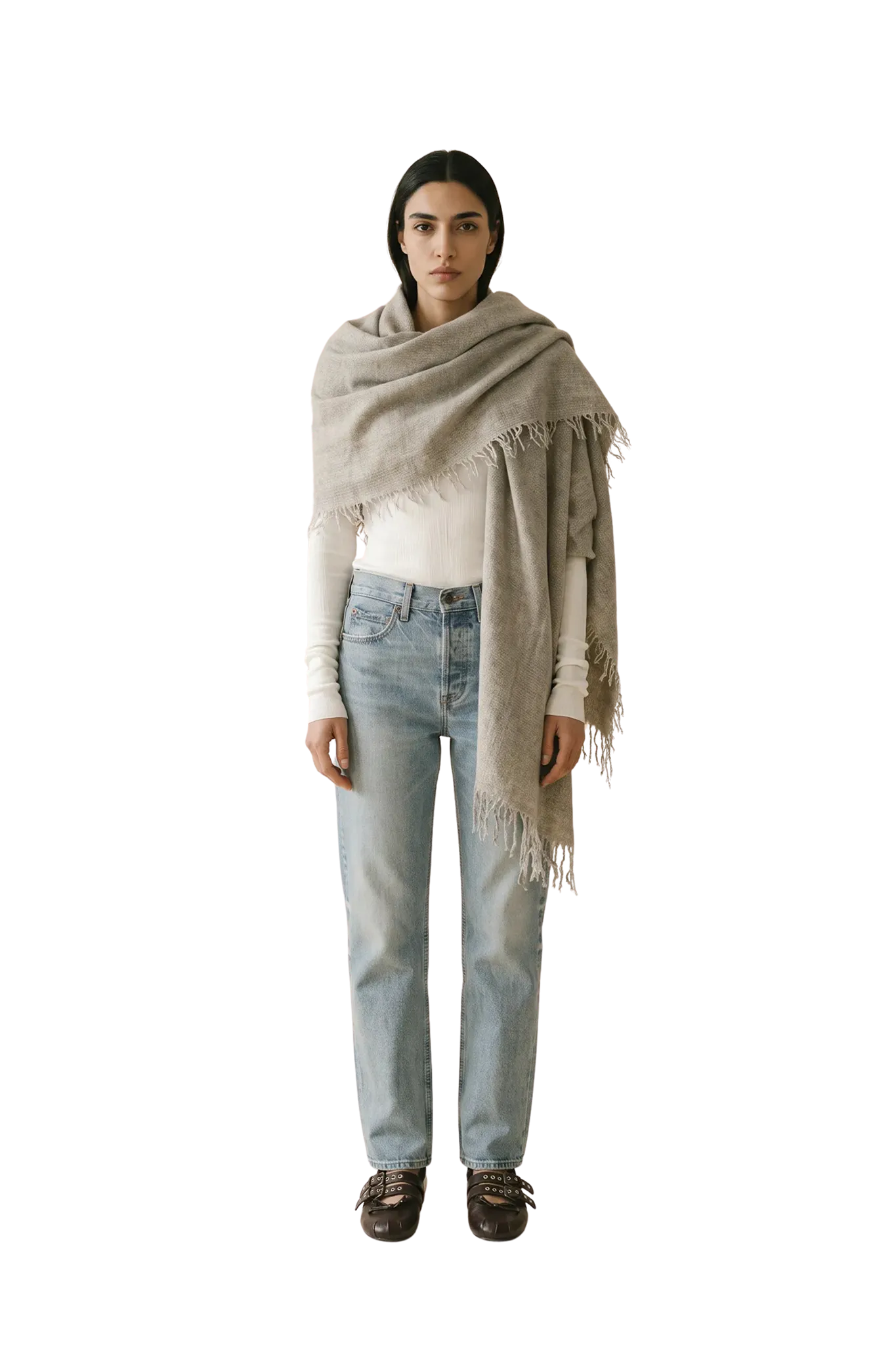 Oversize Schal New Isadora in Grey