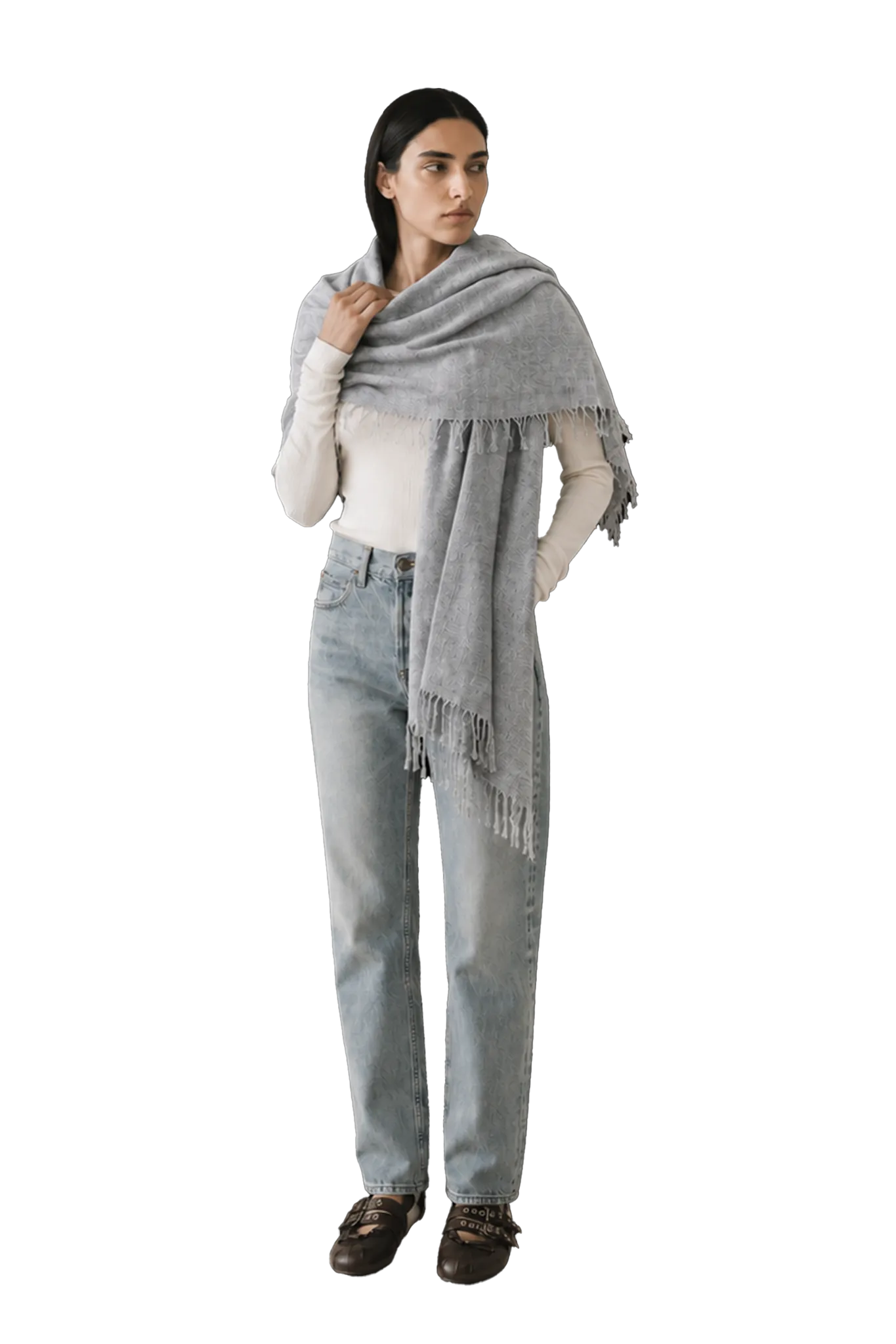 Oversize Schal New Isadora in Stone
