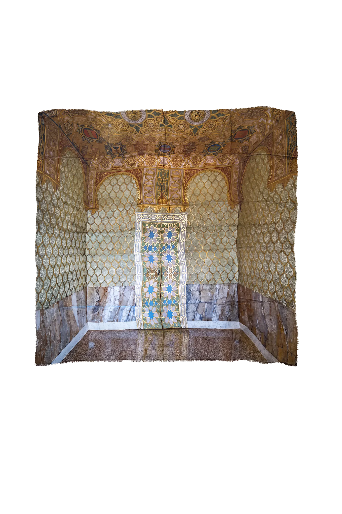 Oversize Schal Palazzo Reale Venezia in Beige-Gold