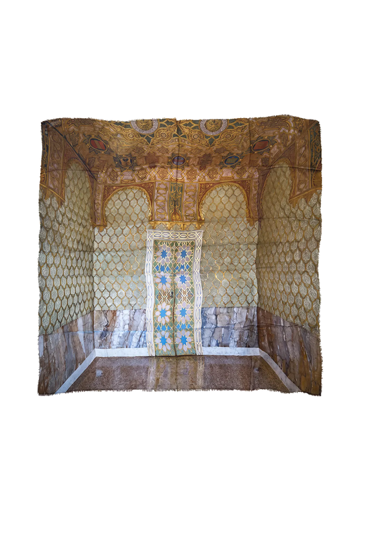 Oversize Schal Palazzo Reale Venezia in Beige-Gold