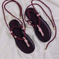 Sandalen Flò Twin in Bordeaux Silver Pink